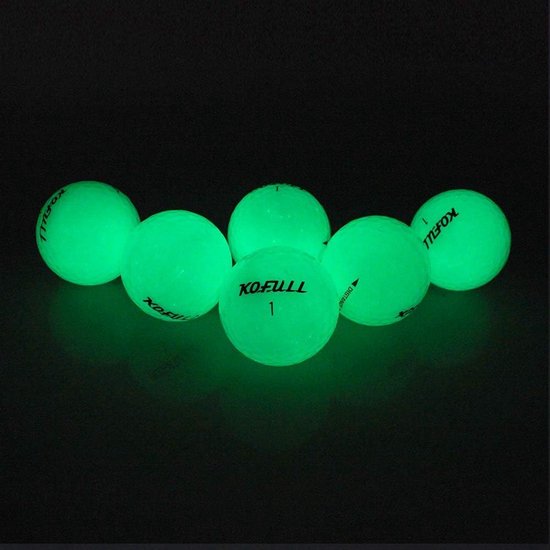 Lichtgevende Golfballen - Nacht Golf Ballen - Golfen in Donker - Automatische Lichtabsorptie - 6 Stuks - Glow In The Dark