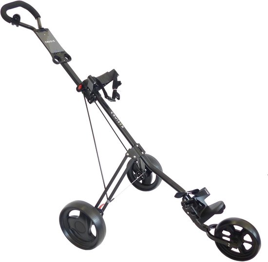 Lichtgewicht 3-wiel Golf Trolley Inklapbaar met Voetrem van Merkloos