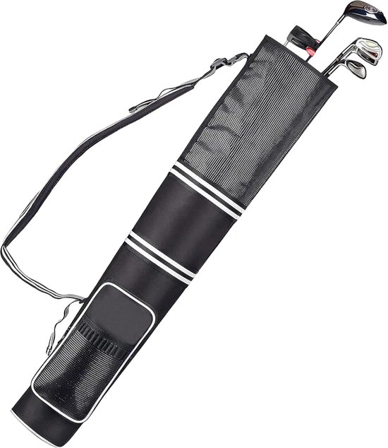 Lichtgewicht Golftas - Reis Tas - Oefenen en Toernooien - Opvouwbaar Waterdicht - Houdt 3-9 Clubs - Zwart