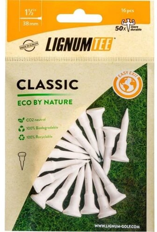 Lignum Classic Tees 38mm Eco van Merkloos