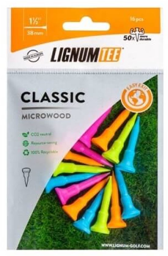 Lignum Classic Tees 38mm Modern Color Mix van Merkloos