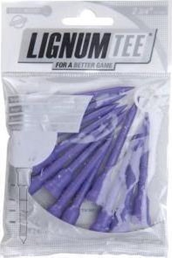 Lignum Golf Tees 72 mm 12 stuks (paars) van Lignum