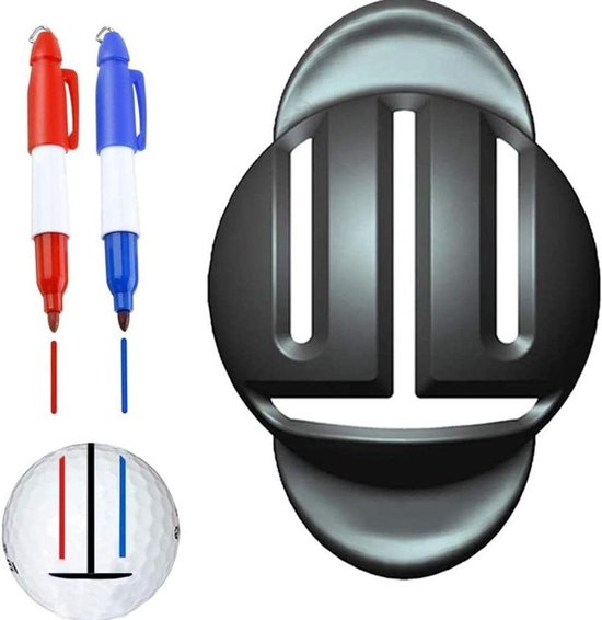 - Line Marker, Line Liner, Alignment Tool en Marker Pen voor Golfballen