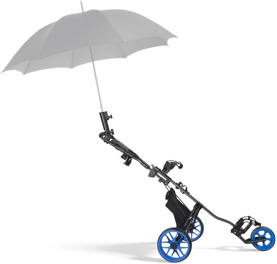 Linkforu – Stevige Golftrolley - Opvouwbare Golfkar – Golfcaddy - Aluminium golfduwkar - met Parapluhouder – 3 Wieler van Merkloos