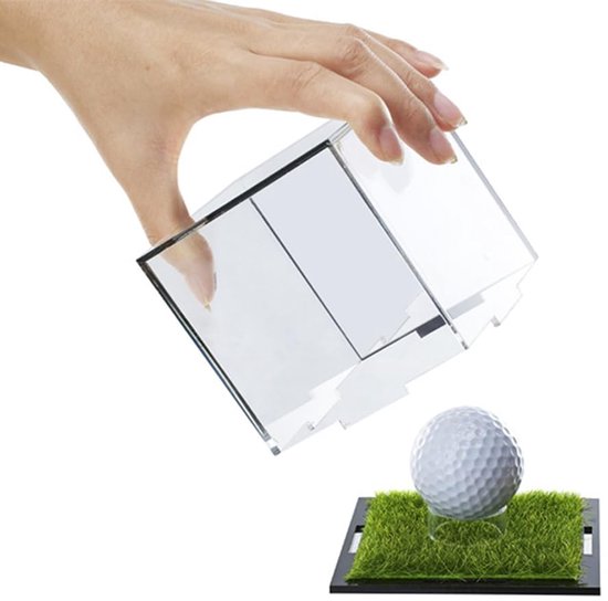 LISM-Vierkante vitrine Geschikt voor golfballen met een spiegelende acryl afwerking.