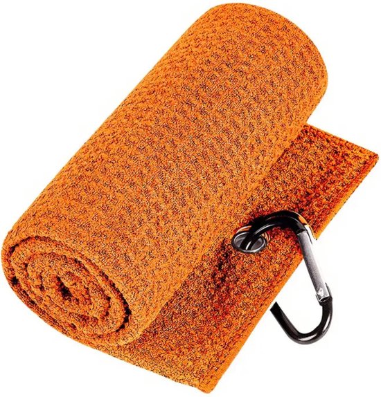 Livano Golf Handdoek - Golfhanddoek - Golf Accessoires - Towel - Comfortabel - Oranje van Livano