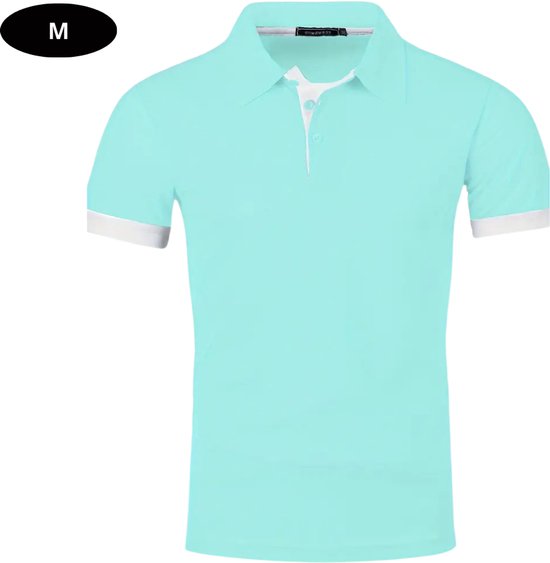Livano Golf Shirt Heren - T-shirt - Golfkleding - Golfen - Golf Accessoires - Polo Shirt - Licht Blauw - Maat M van Livano