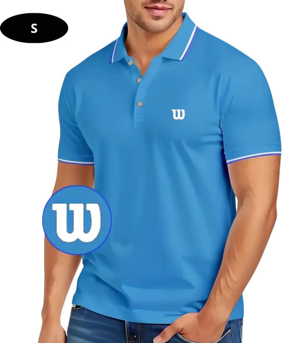 Livano Golf Shirt Heren - T-shirt - Golfkleding - Golfen - Golf Accessoires - Polo Shirt - Licht Blauw - Maat S