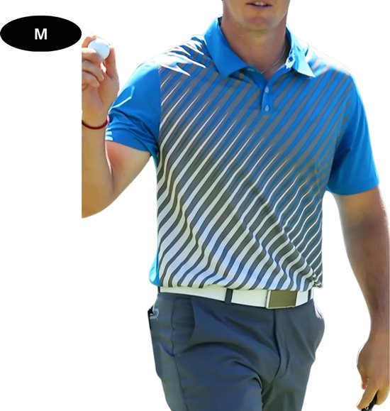 Livano Golf Shirt Heren - T-shirt - Golfkleding - Golfen - Golf Accessoires - Polo Shirt - Marineblauw - Maat M van Livano