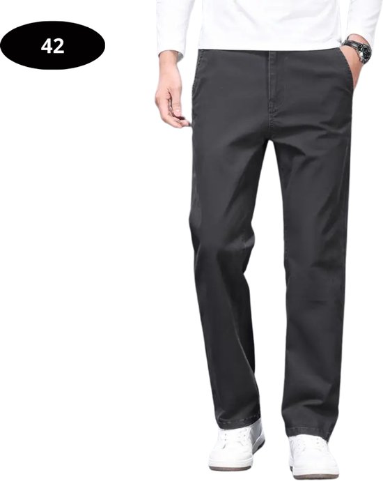 Livano Golfbroek Heren - Golfkleding - Golfen - Golf Accessoires - Nette Pantalon - Donkergrijs XXXXL - Maat 58 van Livano
