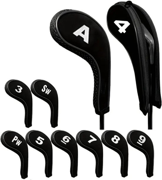 Livano Golfclub Headcover - Covers - Beschermers - Golfset - Rood - 10 Stuks van Merkloos