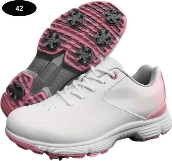 Livano Golfschoenen Dames- Sneakers - Golfkleding - Golfschoenen Antislip - Waterdicht - Golfen - Roze - Maat 42 van Merkloos