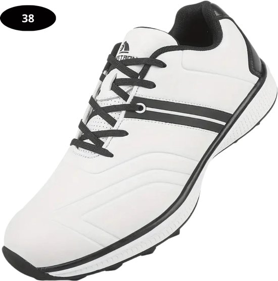 Livano Golfschoenen Dames- Sneakers - Golfkleding - Golfschoenen Antislip - Waterdicht - Golfen - Wit & Zwart - Maat 38 van Livano