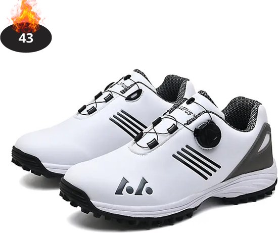 Livano Golfschoenen Heren - Golfkleding - Golfschoenen Antislip - Waterdicht - Golfen - Wit - 43