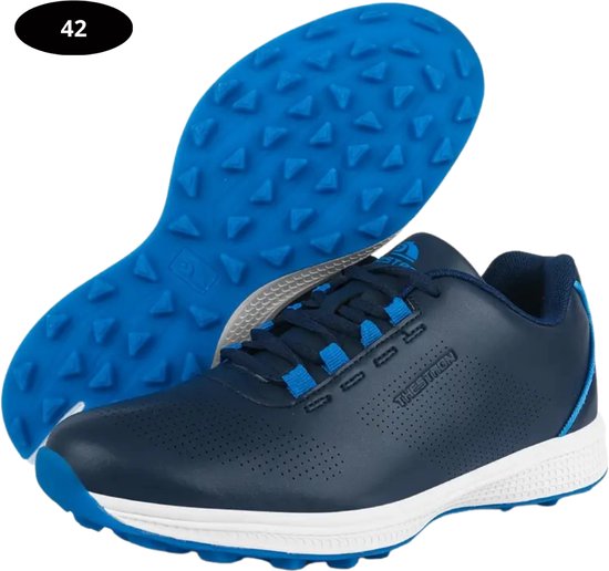 Livano Golfschoenen Heren - Sneakers - Golfkleding - Golfschoenen Antislip - Waterdicht - Golfen - Blauw 42