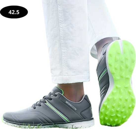 Livano Golfschoenen Heren - Sneakers - Golfkleding - Golfschoenen Antislip - Waterdicht - Golfen - Donker Grijs 42.5 van Livano