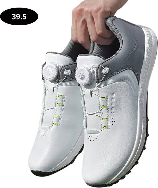 Livano Golfschoenen Heren - Sneakers - Golfkleding - Golfschoenen Antislip - Waterdicht - Golfen - Grijs & Wit 39.5 van Livano