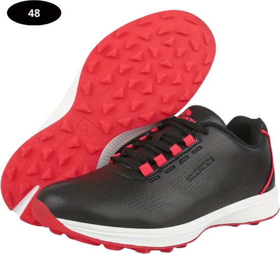 Livano Golfschoenen Heren - Sneakers - Golfkleding - Golfschoenen Antislip - Waterdicht - Golfen - Zwart 48 van Livano