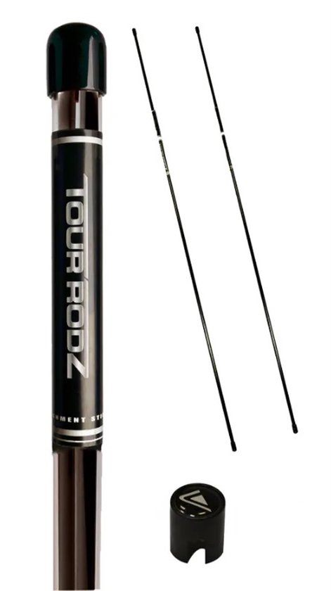 Longridge - Alignment Rodz Tour Sticks - Uitlijn Stokken - Golf Training balans, balpositie, putting en chippen - Zwart van Longridge