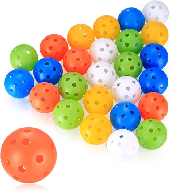 longziming - Golfballen - Golfbal - 28 stuks - Golf Oefenballen - Air Flow Holle Golf Trainingsballen 42mm - Plastic Golfballen Voor Swing Oefening, Driving Range En Outdoor Gebruik van Merkloos