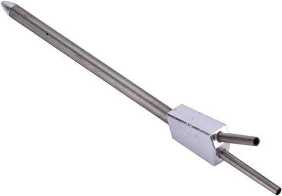 Luchtsnelheidsmeterbuis - Pitotbuis Differentiële - Vliegtuigen Drones Meten - Metaal Siliconen - 12 x 9 x 1 cm - Zilver