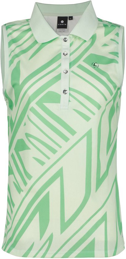 Luhta Dames Henttola Polo S/L Green Print van Luhta
