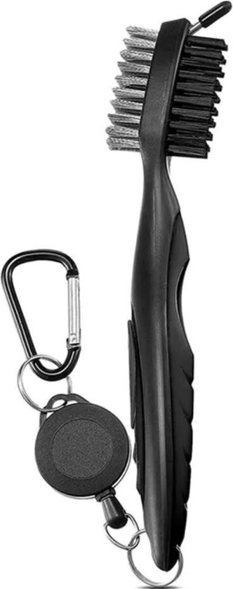 Luxe Golfclub borstel - 3 in 1 compact - Zwart - Golf schoonmaakborstel - Golfbalcleaner - Luxe Golf schoonmaakborstel - Golfborstel - 3 in 1 - Golfaccesoires - Golftrainingsmaterialen - trolleyaccesoires - Golfset van Mercury Unite
