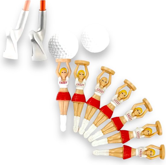 Maak Je Golfgame Vrolijker Met De Golftee Cheerleader Set Van Kinky Pleasure van Kinky Pleasure