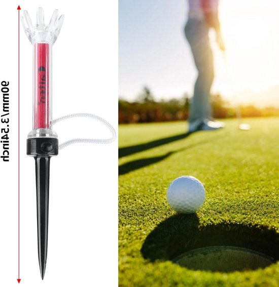 Magnetische Golf Tees - Golf Tees Set - Golftraining Oefenen - Elastisch Herstelontwerp - 90mm - Wit