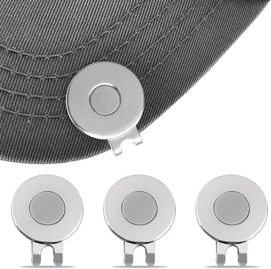 Magnetische golfbalmarkeerder, cap clip golf, golf magnetische hoed clip, golfbalmarker, 3 stuks golfhoedclip, golfkapclips, golfmutsclips met sterke magneet, golfmutsen clips