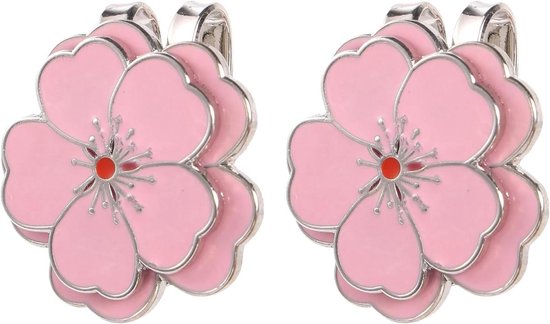 Magnetische Golfbalmarker Clip - Roze Bloemvorm - Accessoires voor Golf - Mannen en Vrouwen