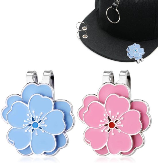Magnetische Hoedclip met Golfbalmarker - 2 stuks - hoedenclip - Hoedaccessoire - Decoratie - Accessoires voor Golfers - Golfaccessoires - Compact en Lichtgewicht