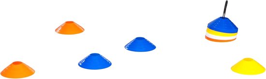 Markeer Pionnen - Sport Kegels - Training Obstakels - Vrijwel Onbreekbaar - 40 Stuks Set - 4 Kleuren Mix