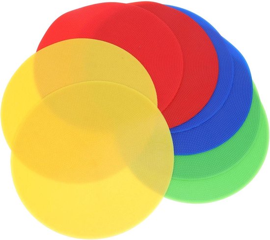 Markeer Schijven - Oefen Pylonnen - Sport Training - Scheurbestendig PVC - 8 Stuks - Rood
