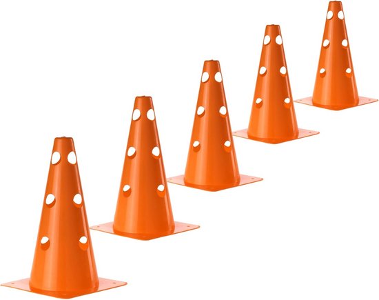 Markeerkegels Set - Zachte Pilonnen - Sport Training - Onbreekbaar Materiaal - 30 cm Hoog - Oranje