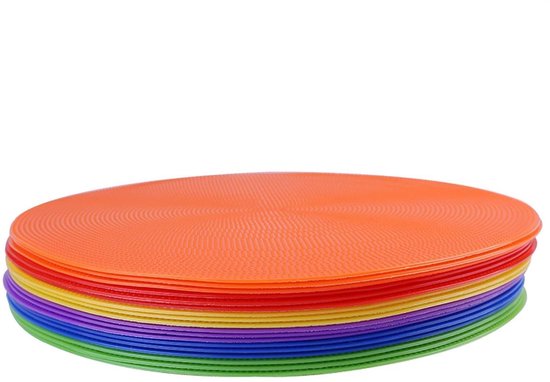 Markeringsplaten Voetbal - Schijven set - Sporttraining Verbeteren - Antislip PVC Materiaal - 10 stuks - Meerdere kleuren
