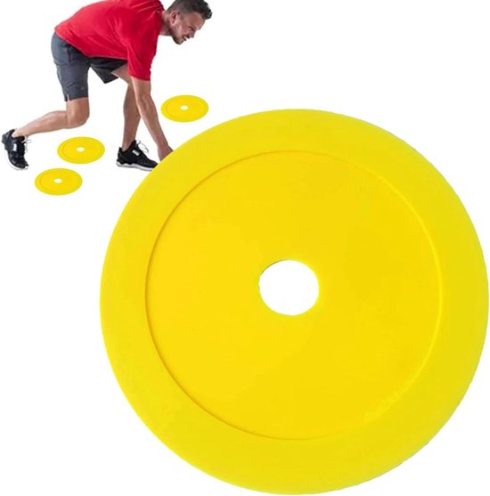 Markeringsschijven - Oefenschijven - Sporttraining - Eendelig vormdeel - 15 cm diameter - Geel