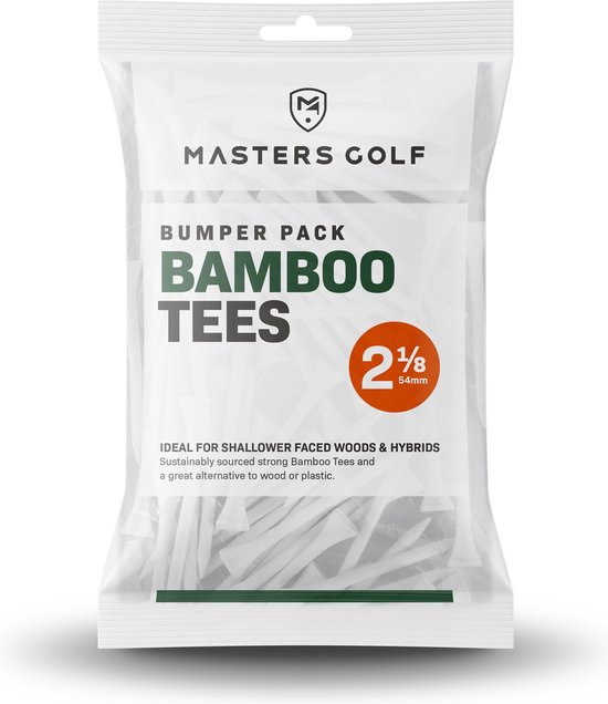 Masters - Bamboo Tees - 2 1/8 - Bumper Bag - White - 130 Stuks van Master