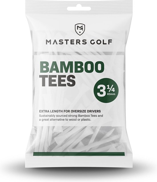 Masters - Bamboo Tees - 3 1/4 - White - 15 Stuks van Master