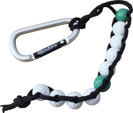 Masters Golf Kralenteller 10 Cm Aluminium Zwart/wit/groen