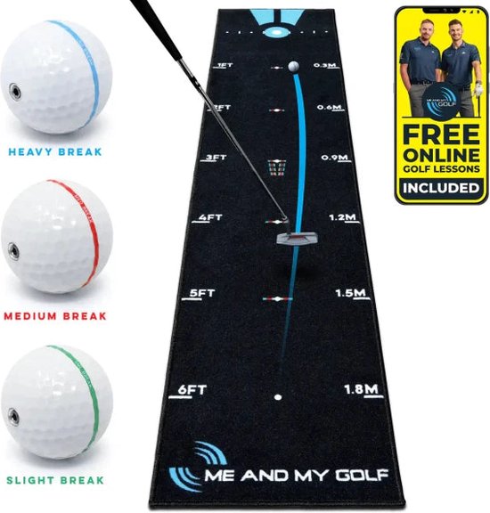 Me And My Golf Breaking Ball Putting Mat: Perfectie in Putten van Merkloos