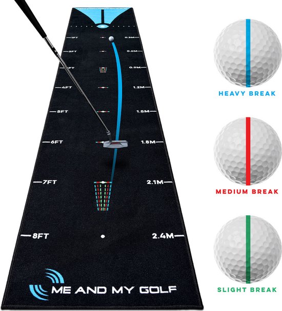 Me And My Golf Home Breaking Ball Puttingmat 3,4m (11ft) van Merkloos