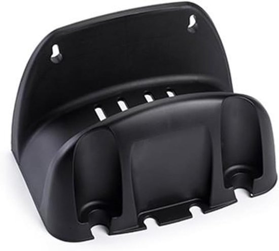 meberg PF1214302 wandslanghouder zwart kunststof moderne compacte slanghouder tuinslang tuinslanghouder incl. houder voor accessoires