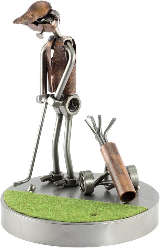 Metalen Golf Putter - Schroefmannetje Figuur - Decoratief Object - Handgemaakt Uniek Stuk - Groen