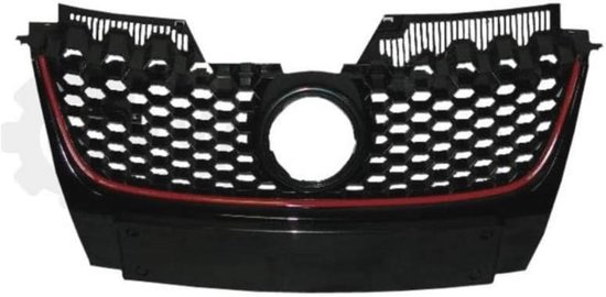 Metalen grille voor VW Golf 5 GTI (10.04->) - zilver - auto-onderdelen