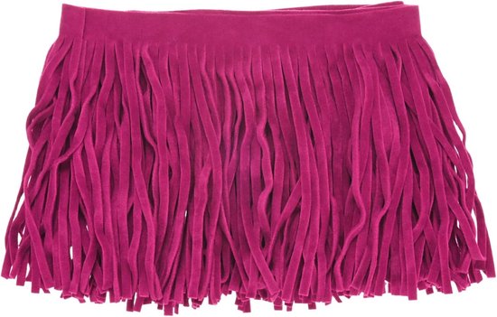 METERXITY PU Lederen Franje Trim, 1 Yard 10 cm Rose Rood Dubbelzijdig Suede Kwastje Naaien Trim voor DIY Ambacht/Naaien Jurk Kostuum/Tassen Schoen Decoratie, Franje Kwastje