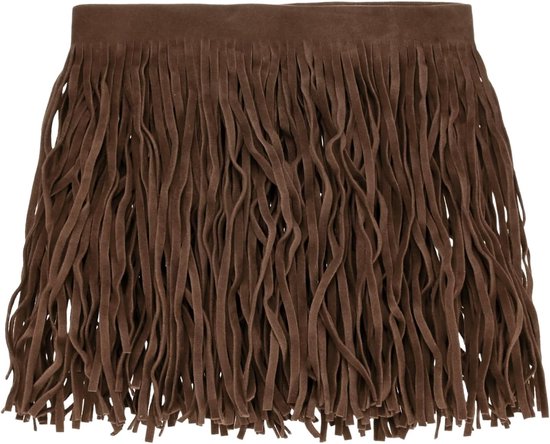METERXITY PU Lederen Franje Trim, 1 Yard 15,5 cm Donkerbruin Dubbelzijdig Suède Kwastje Naaien Trim voor DIY Ambacht/Naaien Jurk Kostuum/Tassen Schoen Decoratie, Franje Kwastje