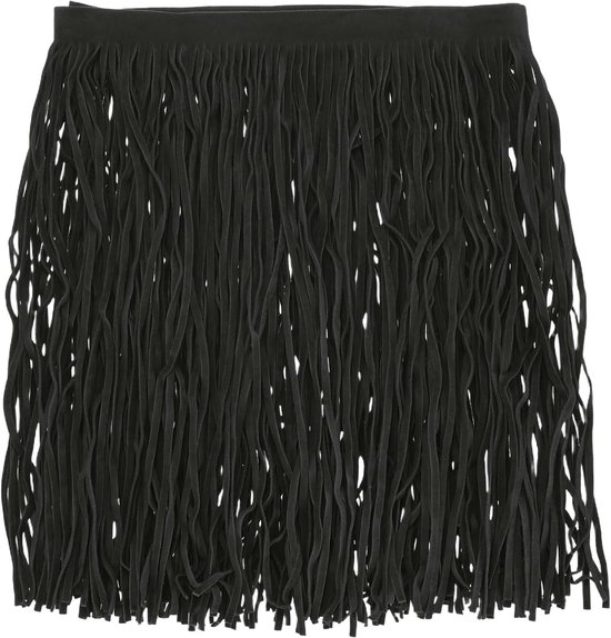 METERXITY PU Lederen Franje Trim, 1 Yard 9.8 Inch Zwart Dubbelzijdig Suede Kwastje Naaien Trim voor DIY Ambacht/Naaien Jurk Kostuum/Tassen Schoen Decoratie, Franje Kwastje