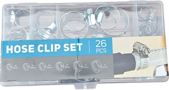 MGM Trading - Slangklemmen set - 26 delig - Metaal - Met verschillende maten van MGM