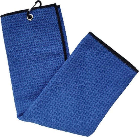 Microfiber Golf Handdoek - Snel drogend - Grote haak - Blauw - 30 cm x 50 cm - Golfhanddoek - ATHLIX van ATHLIX